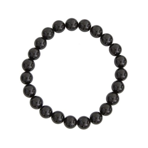 pulsera turmalina negra piedras bolas 8mm