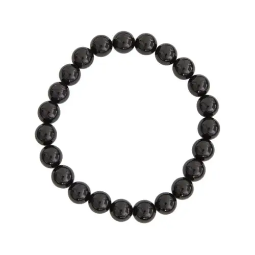 pulsera turmalina negra piedras bolas 8mm