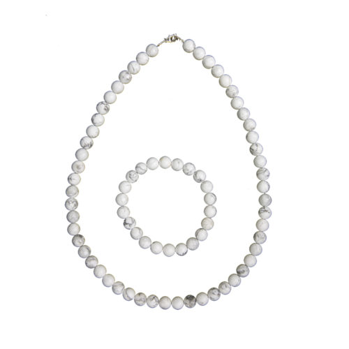 juego howlita piedras bolas 8mm