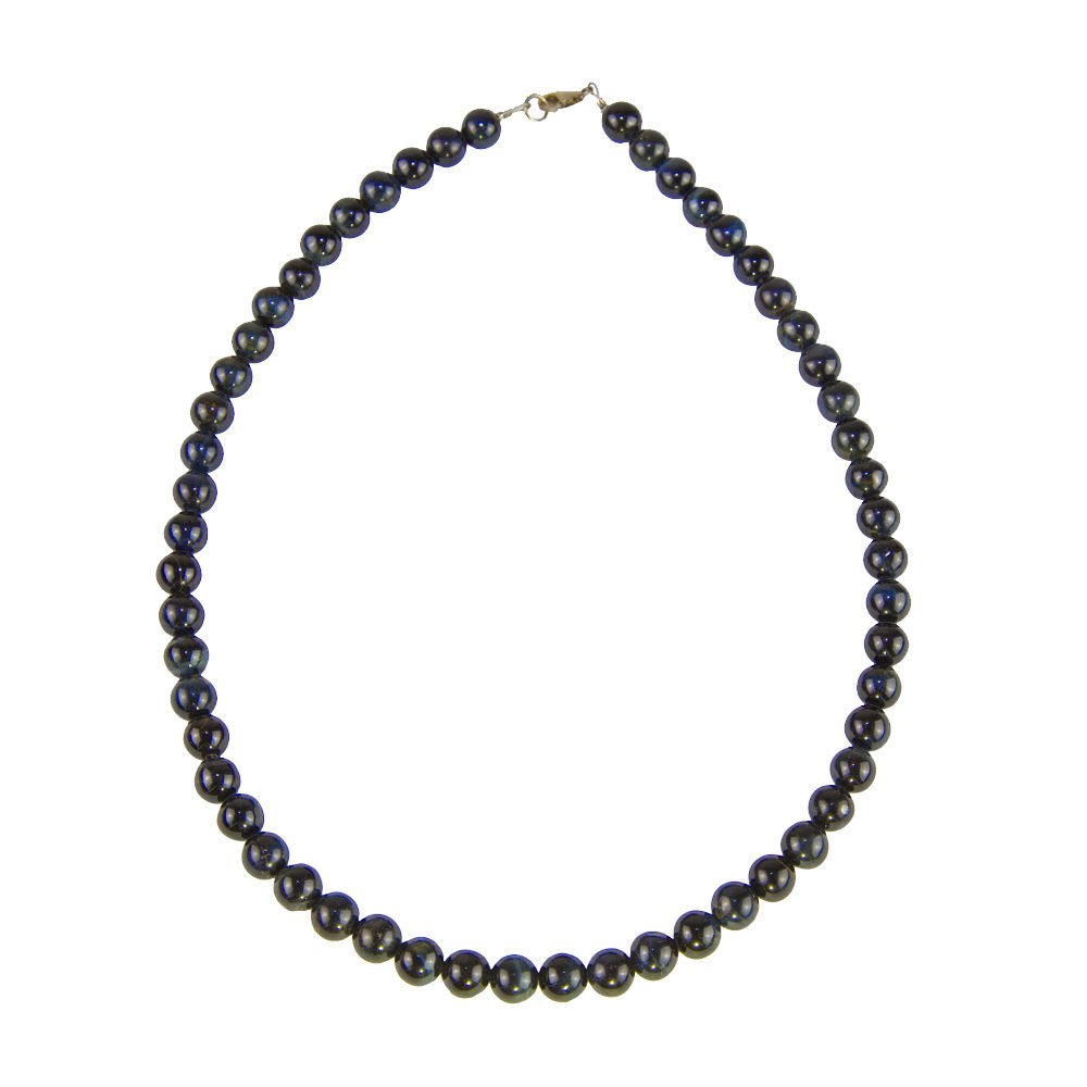 collar ojo de halcón piedras bolas 8mm