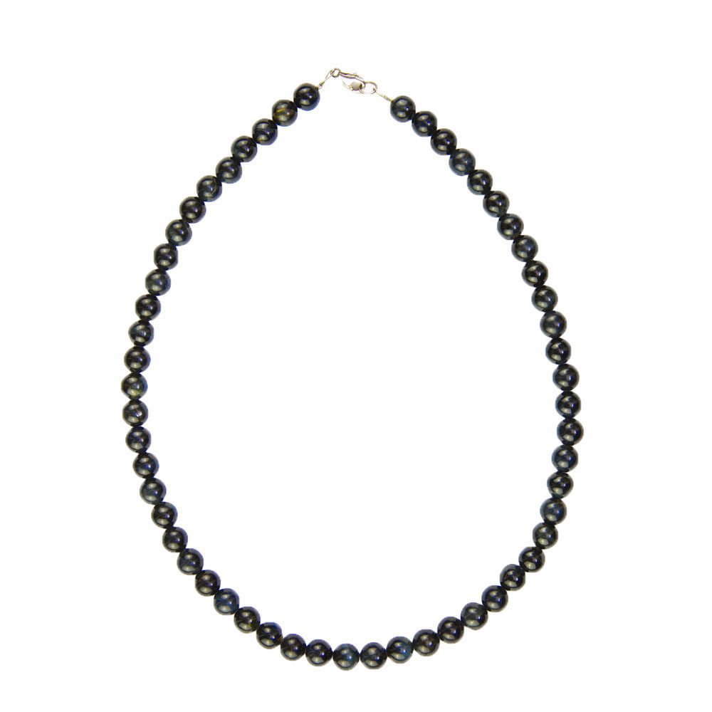 collar ojo de halcón piedras bolas 8mm