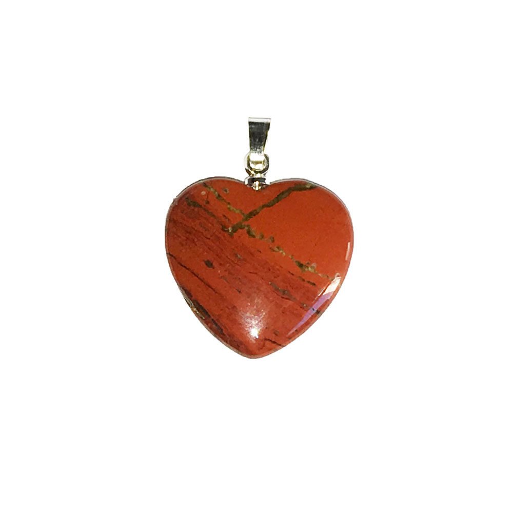 colgante jaspe rojo corazón pequeño