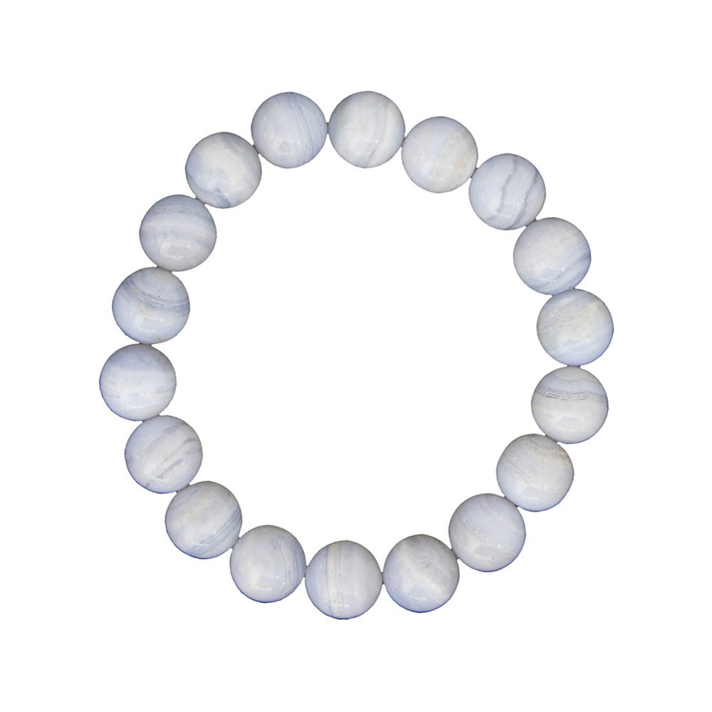 pulsera calcedonia piedras bolas 10mm