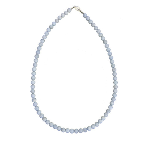 collar calcedonia piedras bolas 6mm