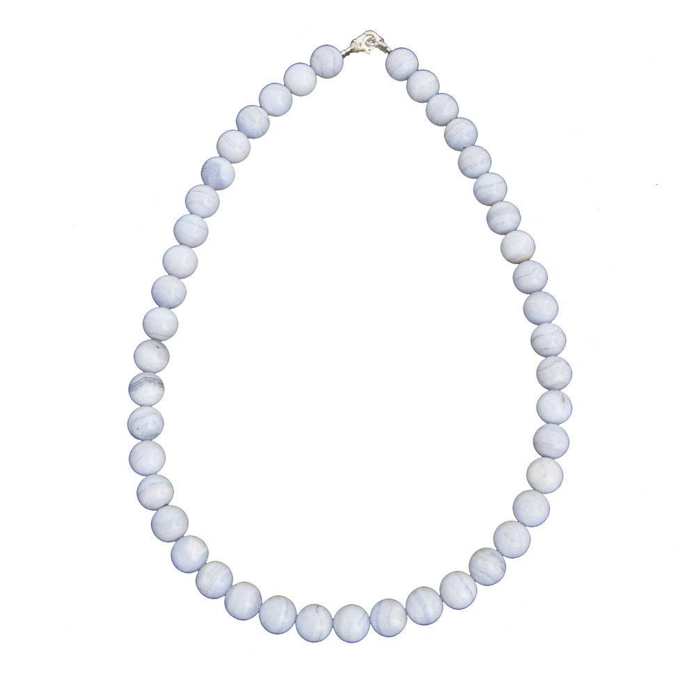 collar calcedonia piedras bolas 10mm