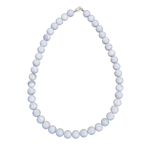 collar calcedonia piedras bolas 10mm