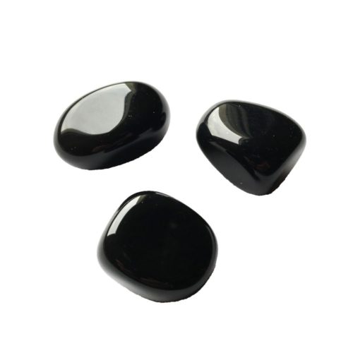 piedra rodada obsidiana negra