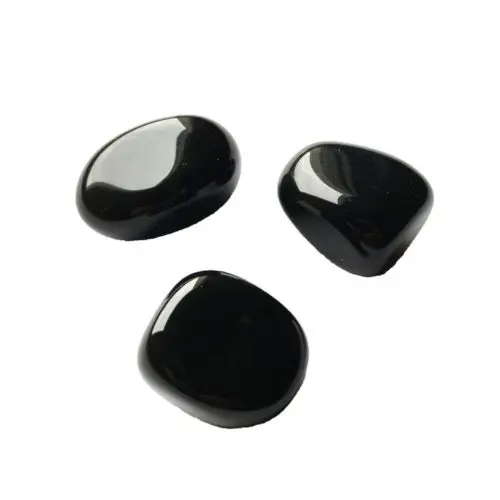 piedra rodada obsidiana negra