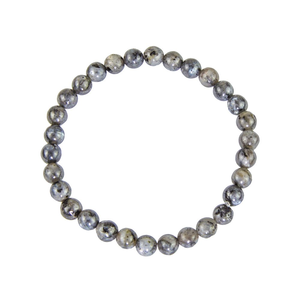 pulsera labradorita con inclusiones piedras bolas 6mm