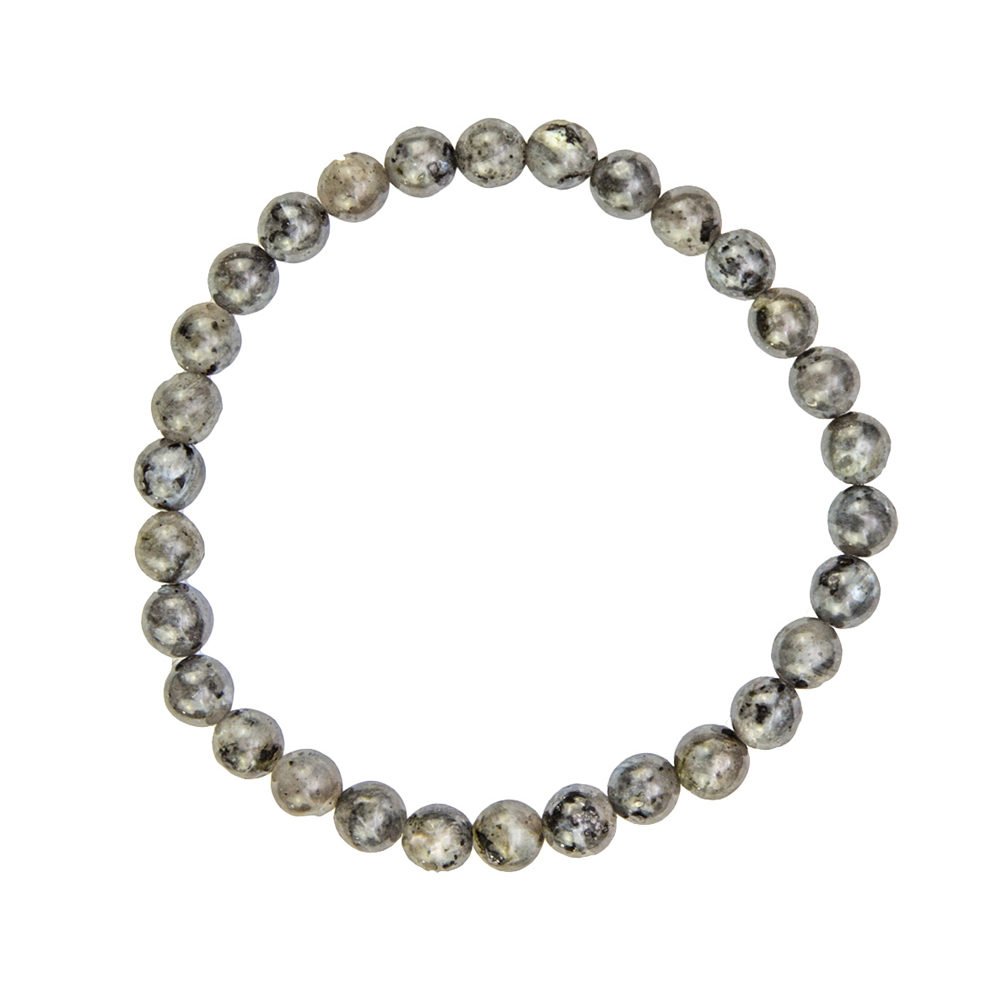 pulsera labradorita con inclusiones piedras bolas 6mm