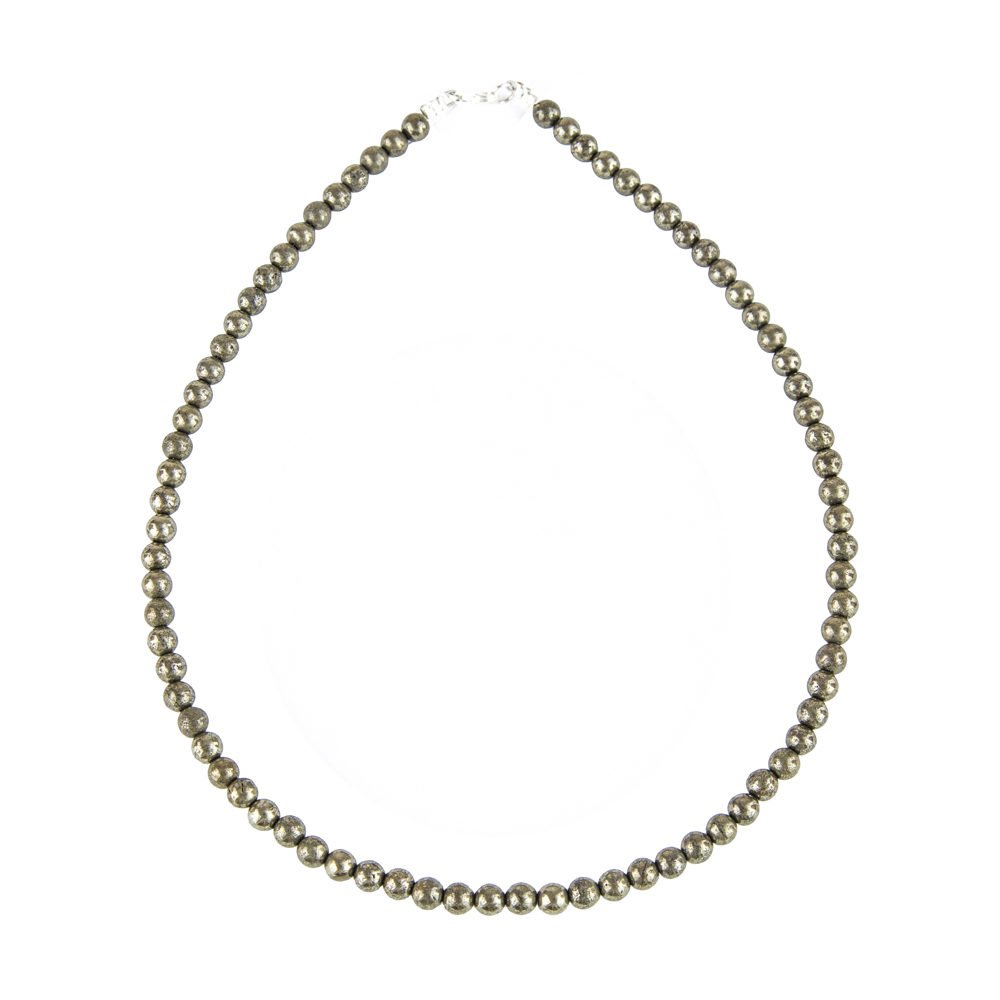 collar pirita de hierro piedras bolas 6mm