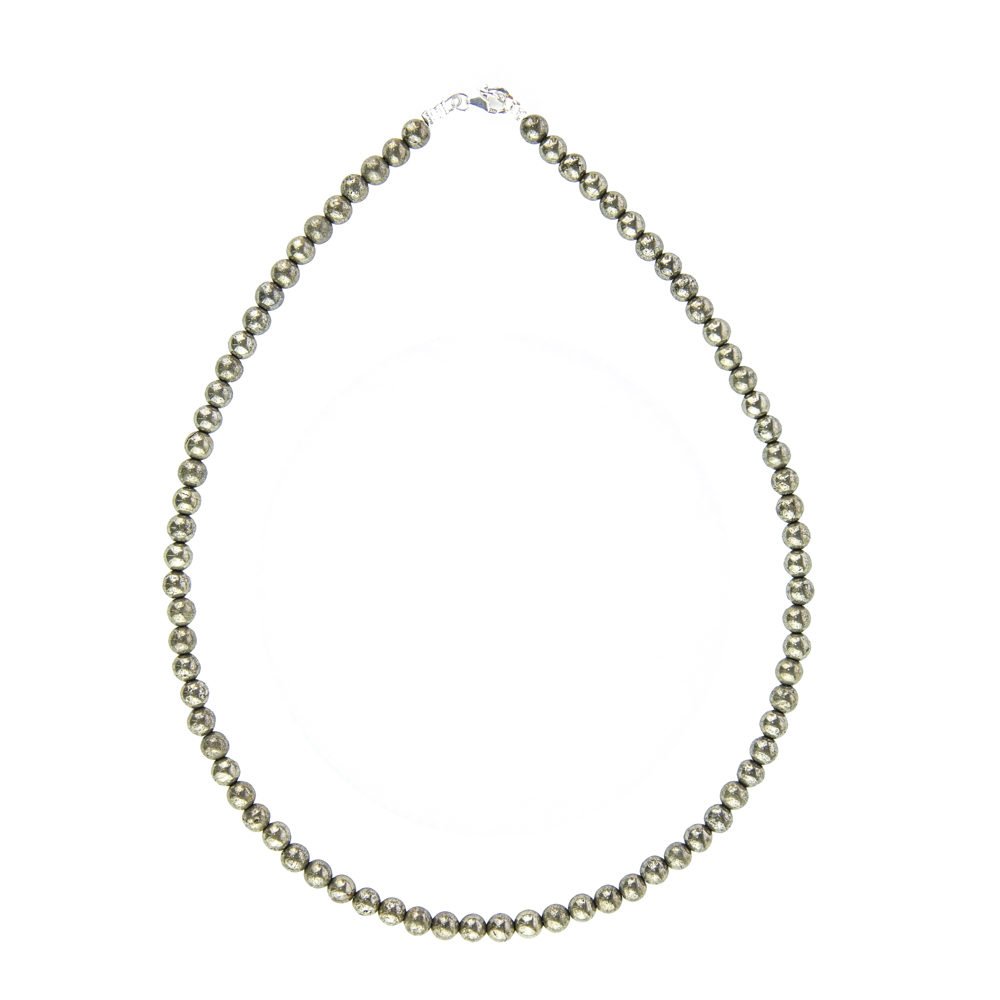 collar pirita de hierro piedras bolas 6mm