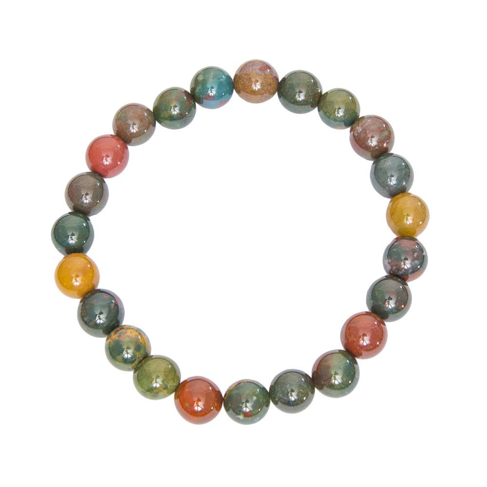 pulsera jaspe heliotropo piedras bolas 8mm