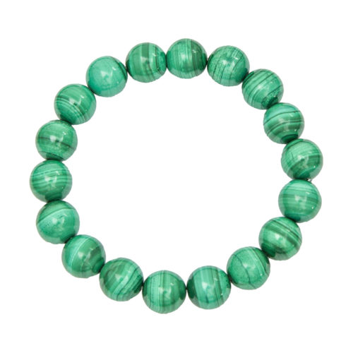 pulsera malaquita piedras bolas 10mm