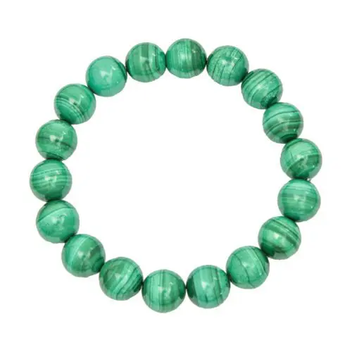 pulsera malaquita piedras bolas 10mm