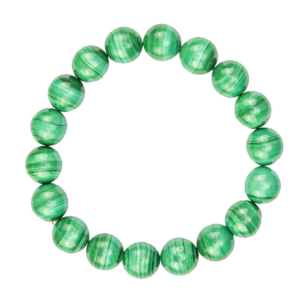 pulsera malaquita piedras bolas 10mm