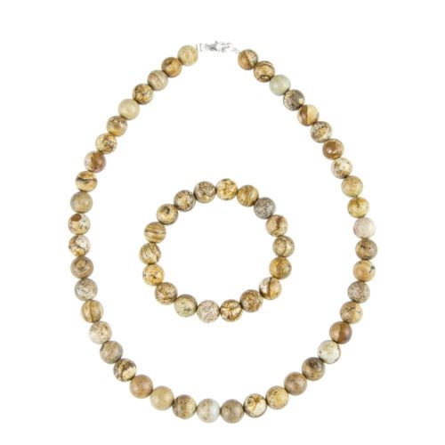 juego jaspe paisaje piedras bolas 10mm