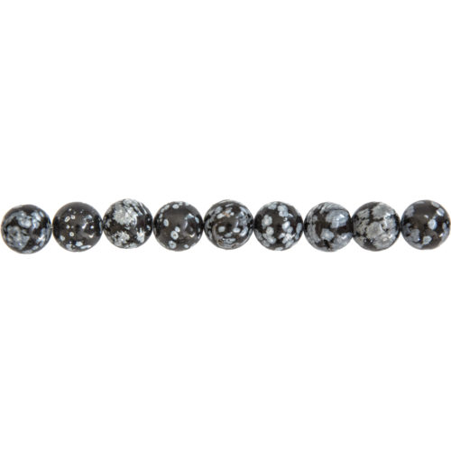 hilo obsidiana copo de nieve piedras bolas 10mm