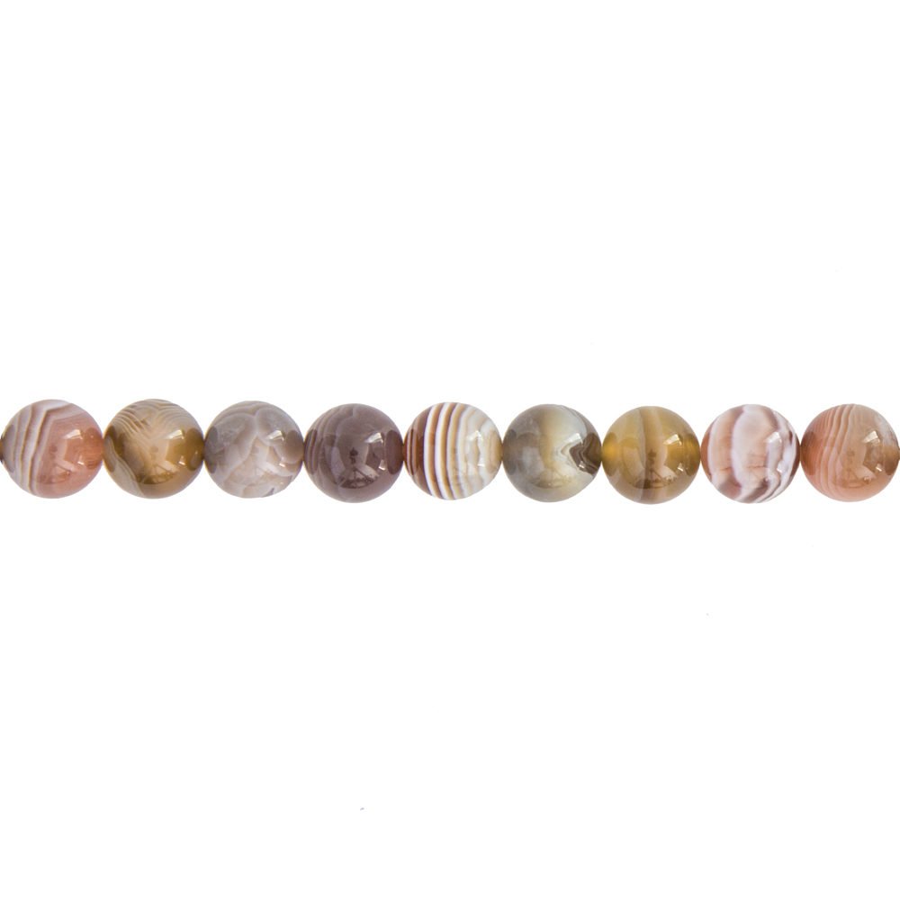 hilo ágata botsuana piedras bolas 10mm