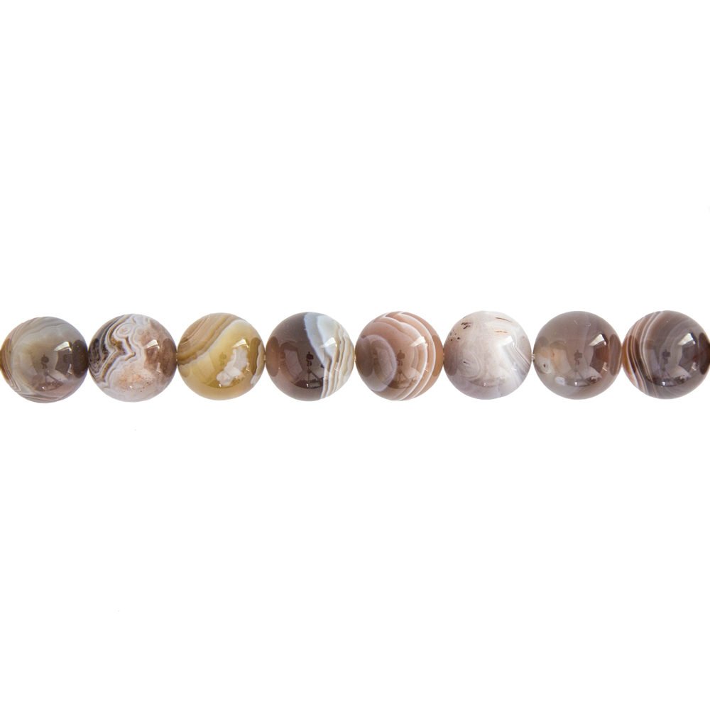 hilo ágata botsuana piedras bolas 12mm
