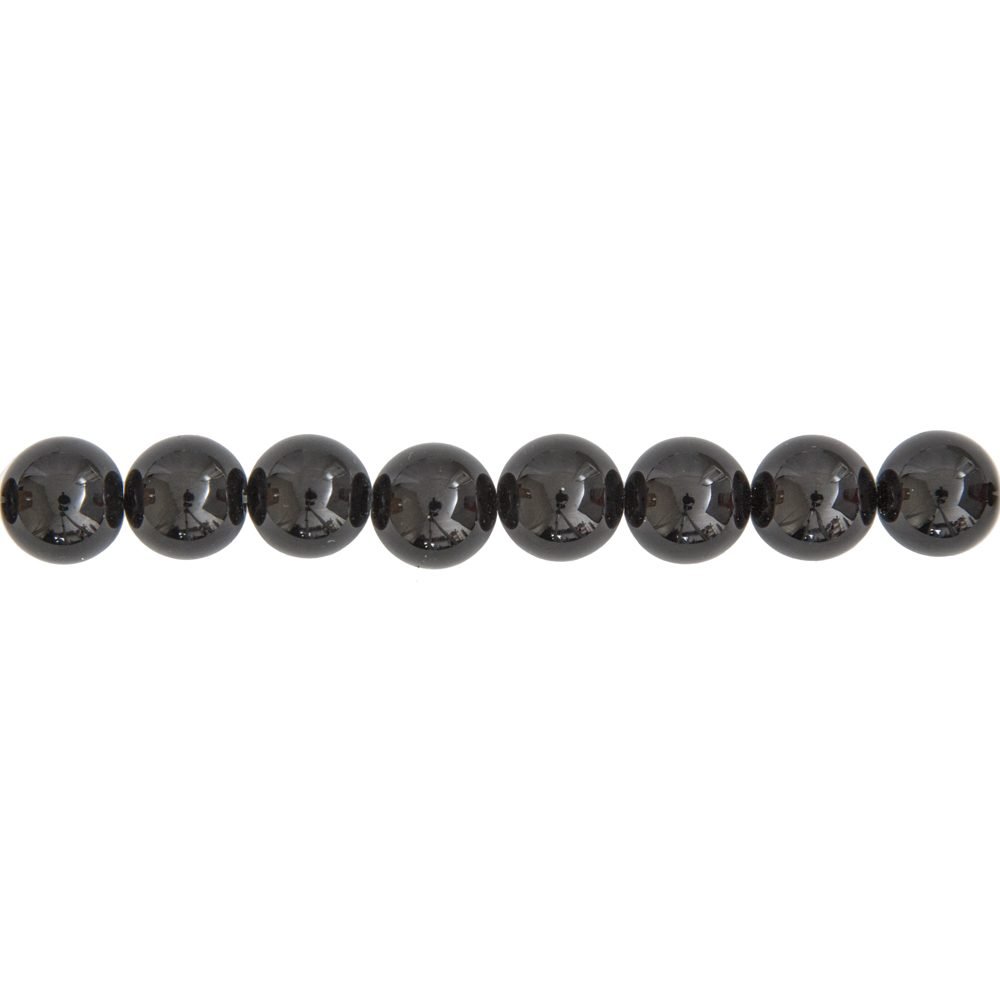 hilo agata negra piedras bolas 12mm