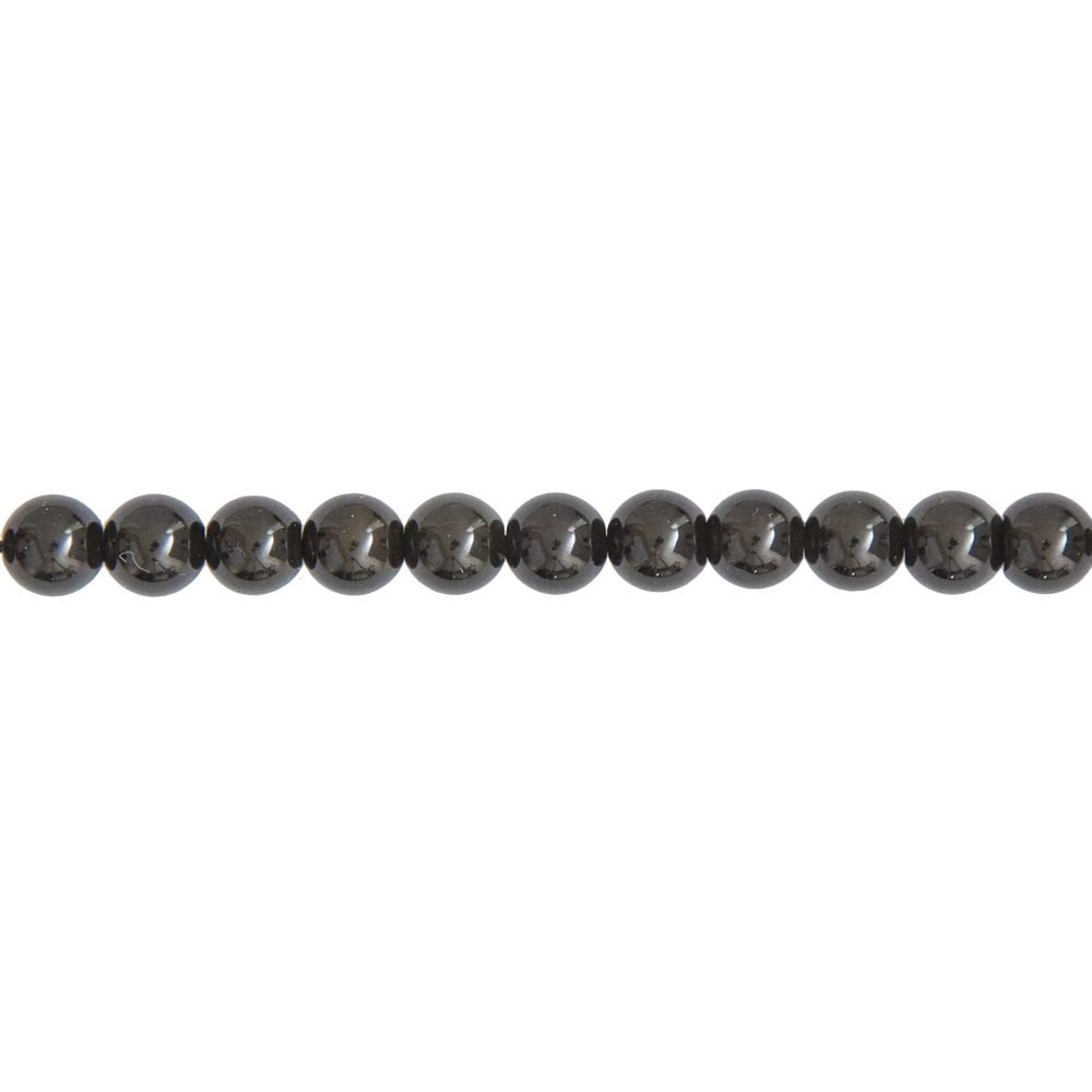 hilo obsidiana negra piedras bolas 6mm