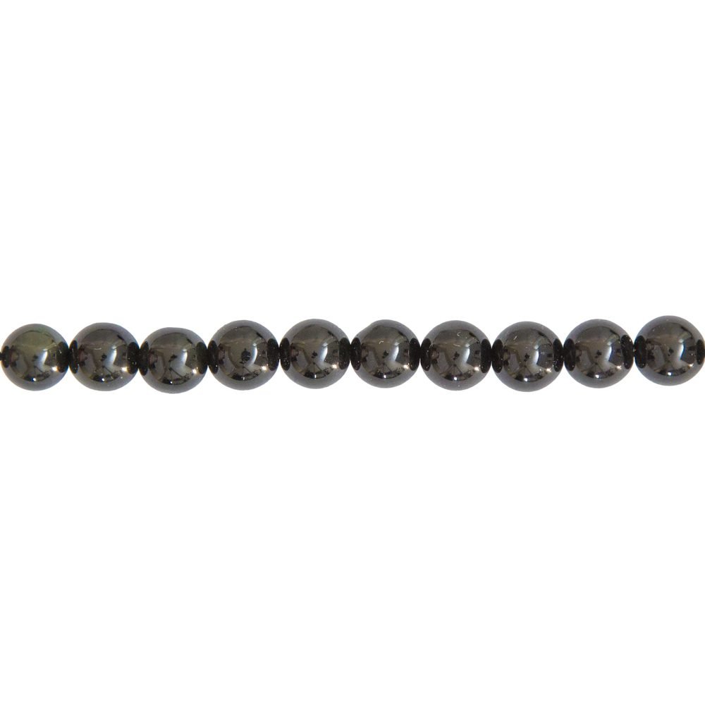 hilo obsidiana negra piedras bolas 8mm