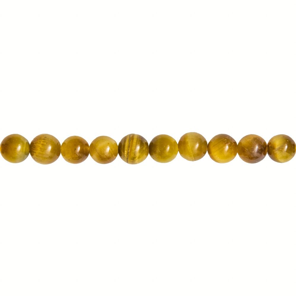 hilo ojo de tigre dorado piedras bolas 8mm
