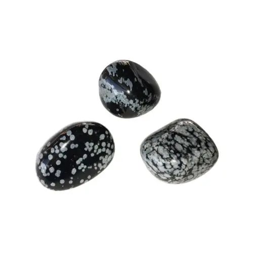 piedra rodada obsidiana copo de nieve
