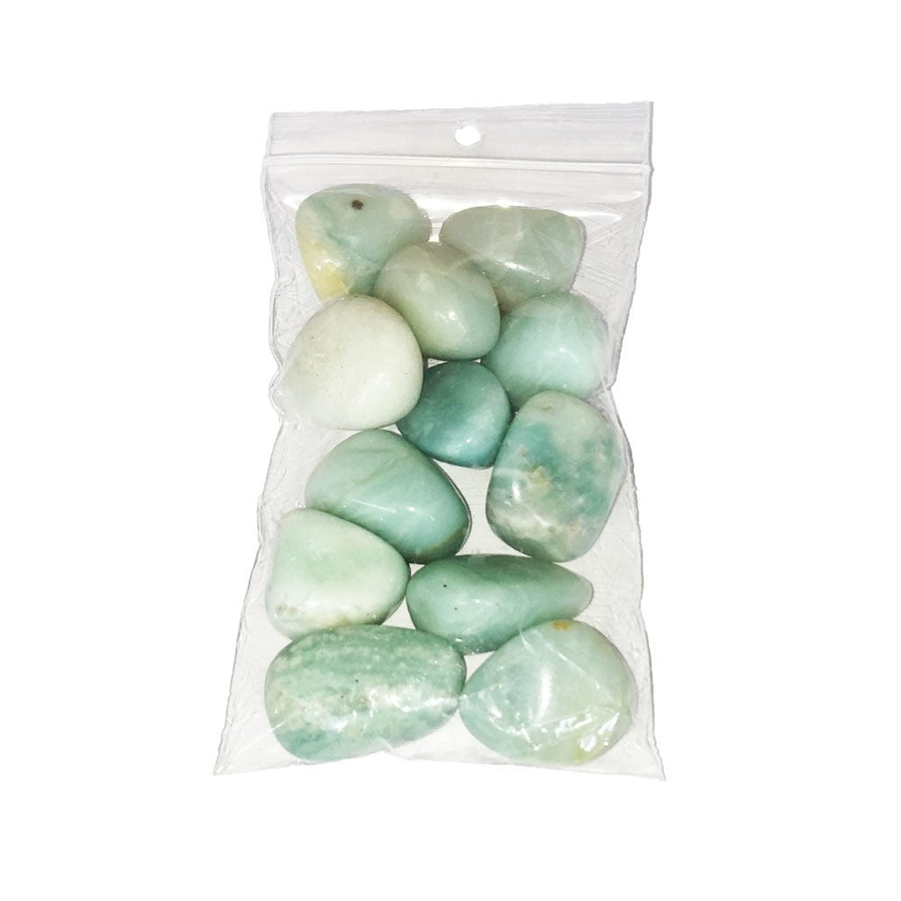 bolsa piedras rodadas amazonita 250grs
