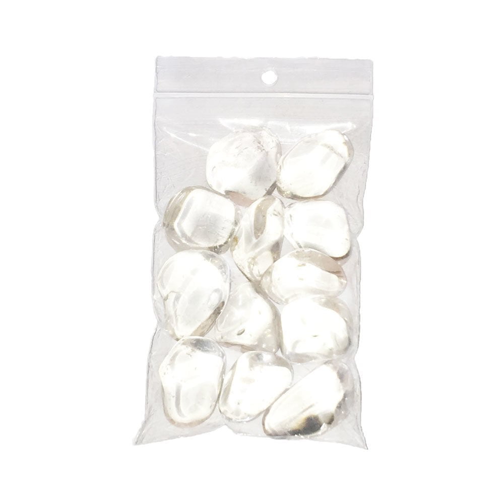 bolsa piedras rodadas cristal de roca 250grs