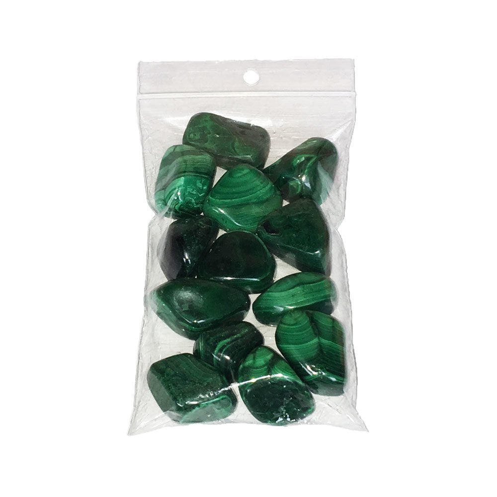 bolsa piedras rodadas malaquita 250grs