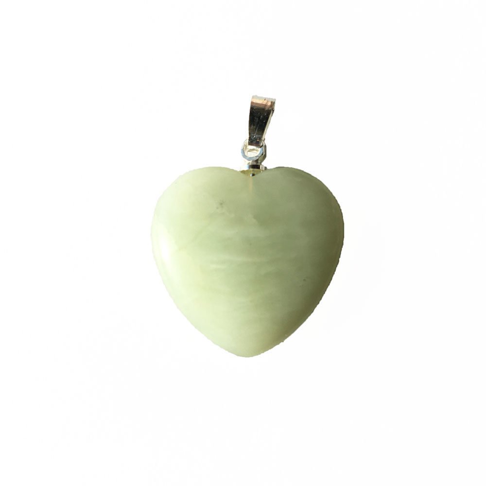 colgante jade verde pequeño corazón