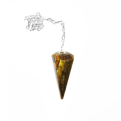 péndulo ojo de tigre hexagonal