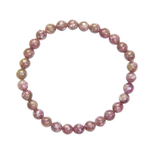 pulsera turmalina rosa piedras bolas 6mm