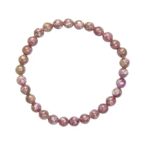 pulsera turmalina rosa piedras bolas 6mm