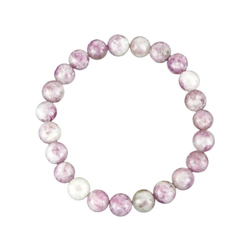 pulsera turmalina rosa piedras bolas 8mm