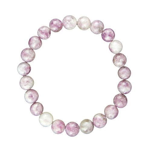 pulsera turmalina rosa piedras bolas 8mm