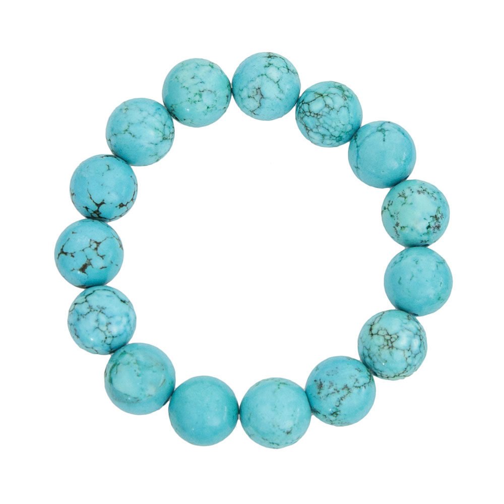 pulsera turquesa piedras bolas 12mm