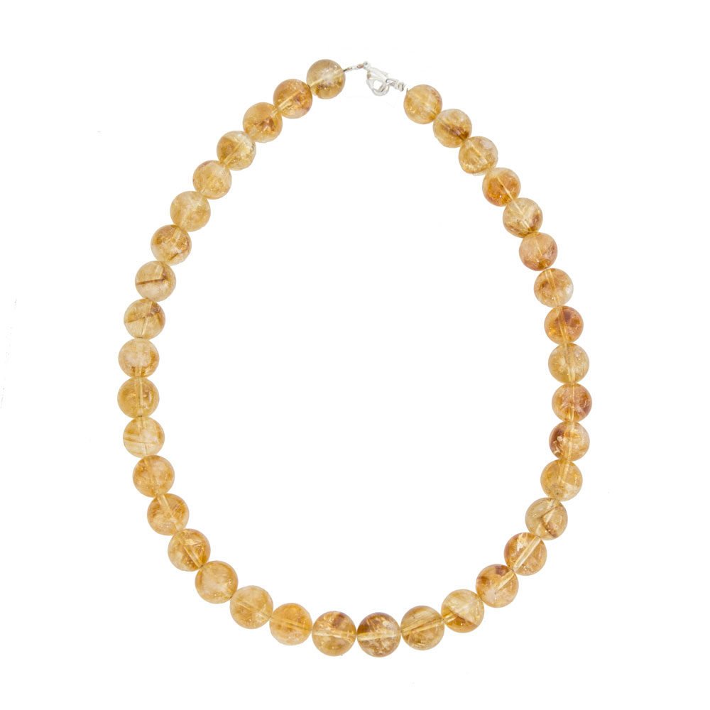 collar citrino piedras bolas 12mm