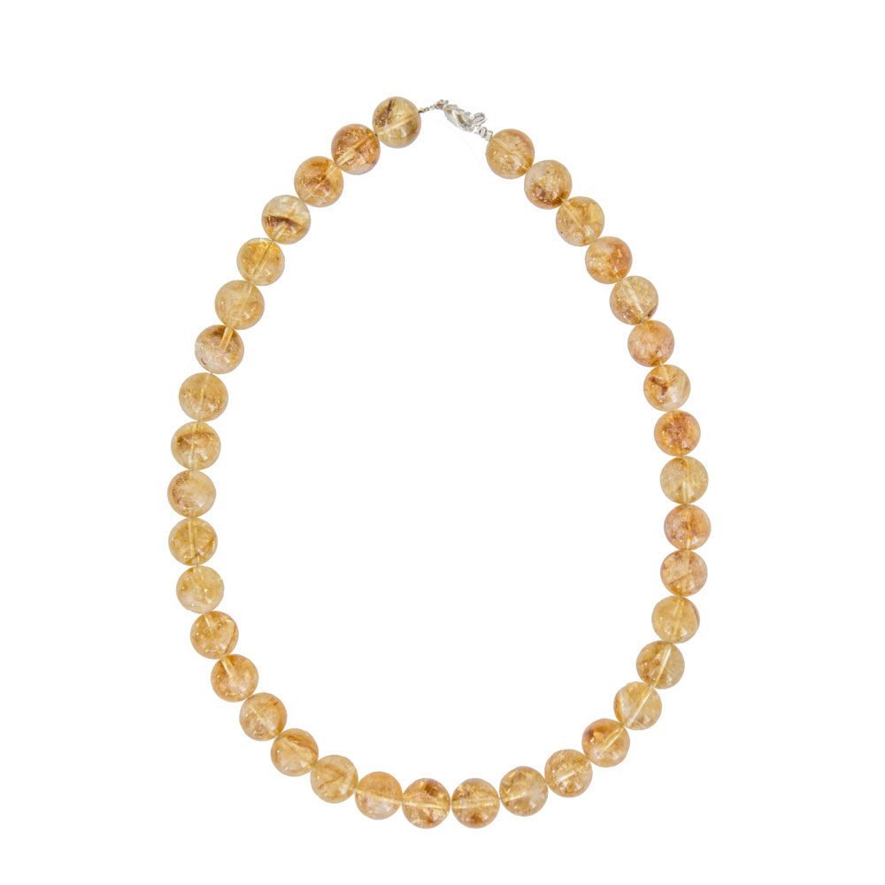 collar citrino piedras bolas 12mm
