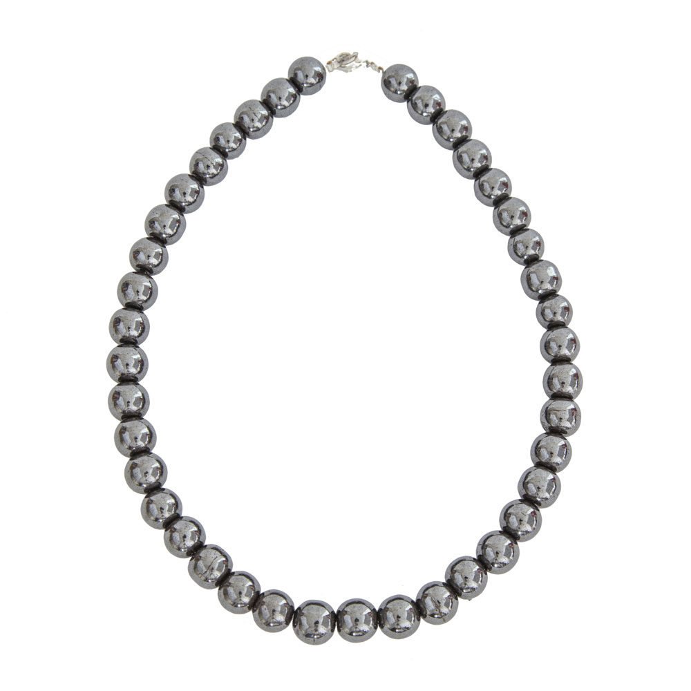 collar hematita piedras bolas 12mm