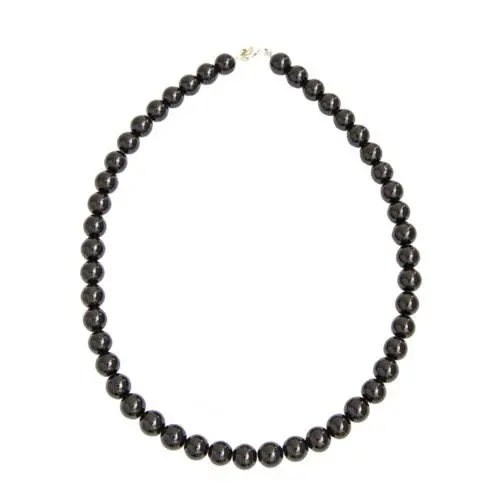 collar turmalina negra piedras bolas 10mm