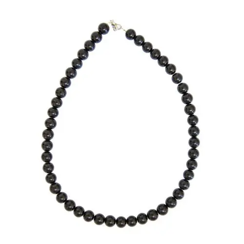 collar turmalina negra piedras bolas 10mm