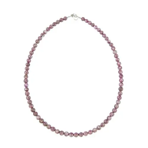 collar turmalina rosa piedras bolas 6mm