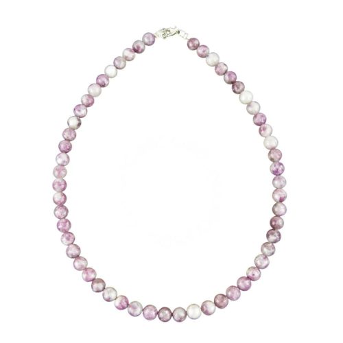 collar turmalina rosa piedras bolas 8mm