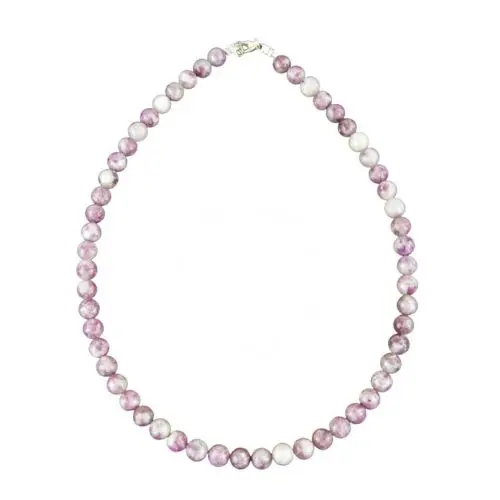 collar turmalina rosa piedras bolas 8mm