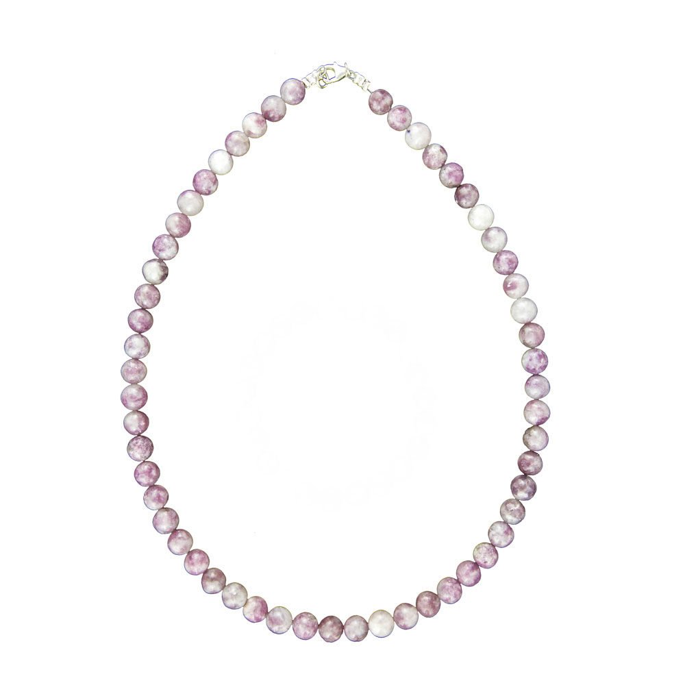 collar turmalina rosa piedras bolas 8mm