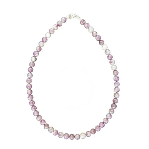 collar turmalina rosa piedras bolas 8mm