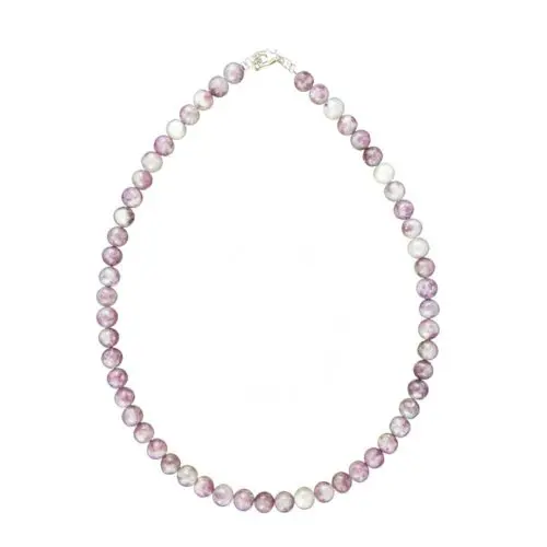 collar turmalina rosa piedras bolas 8mm